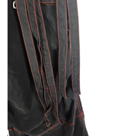 VTG ILLIG Pants 90S Womens 11 Black‎ Red Y2K Goth Rave Hip Hop Baggy Wide Leg - Picture 7 of 15